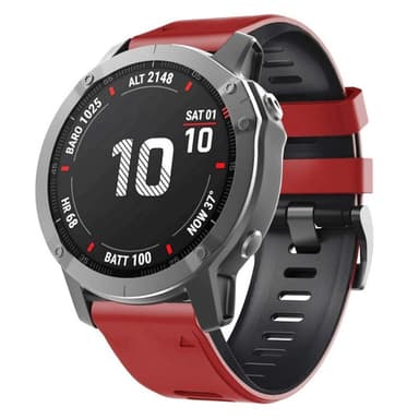 Twin Sport Armband Garmin Fenix 6X Pro - Röd/svart