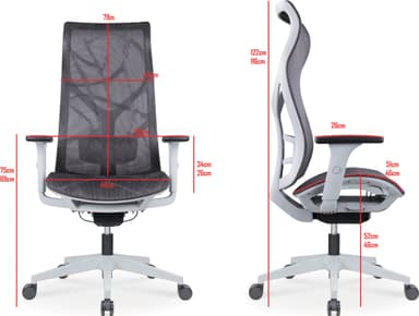 Zen Home 950 kontor och gamingstol (grå)