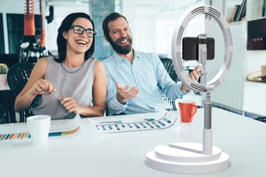 Digip Invisilight-stativ och LED-ringlampa