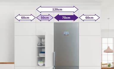 Bosch Kombinerad kylskåp/frys kombiskåp KGN49XIEA (inox)