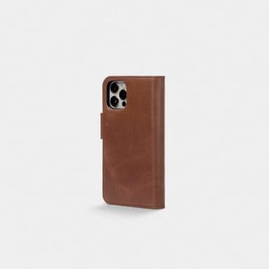 Trunk iPhone 12 Pro Max Fodral Leather Wallet Löstagbart Skal Brun