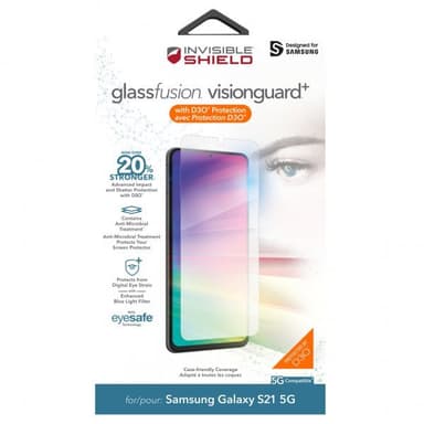 ZAGG InvisibleShield Samsung Galaxy S21 Skärmskydd Glass Fusion Visionguard+ D3O