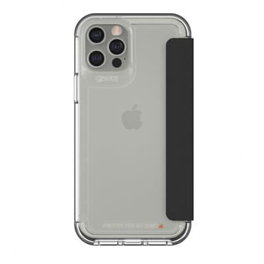 Gear4 iPhone 12/iPhone 12 Pro Fodral Wembley Flip Klar Svart
