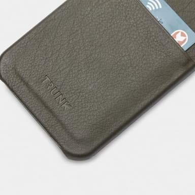 Trunk iPhone 12/iPhone 12 Pro Skal Leather Backcover Grön