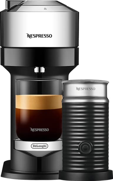 NESPRESSO® Vertuo Next kaffemaskin av DeLonghi Bundle, Pure Chrome