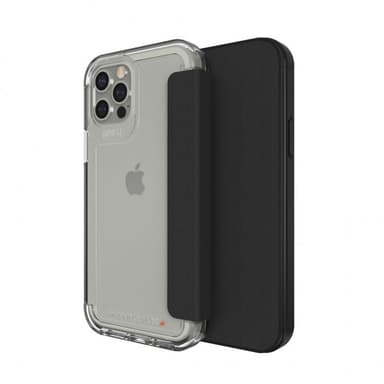 Gear4 iPhone 12/iPhone 12 Pro Fodral Wembley Flip Klar Svart