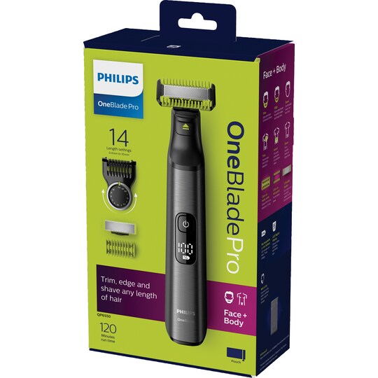 Philips OneBlade Pro hår- och kroppstrimmer QP655015
