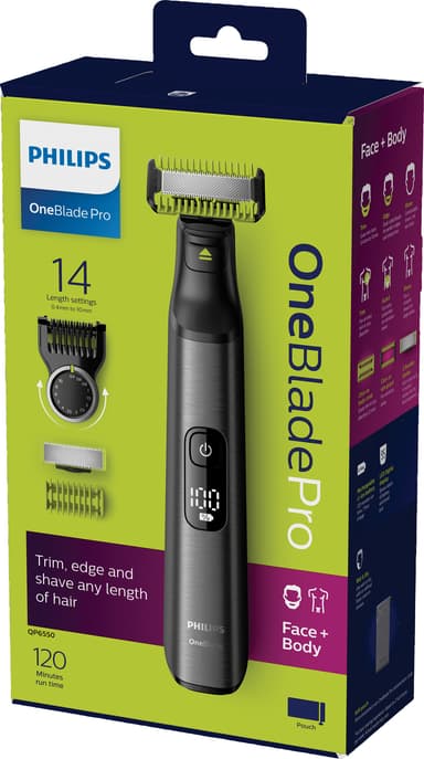 Philips OneBlade Pro hår- och kroppstrimmer QP655015