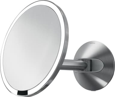 Simplehuman smart sminkspegel med fäste (borstat stål)