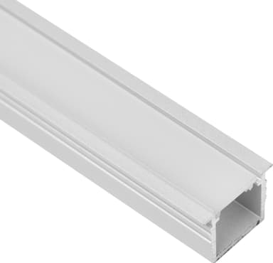 Loox5 infälld aluminum LED strip profil, 17 mm (silver)
