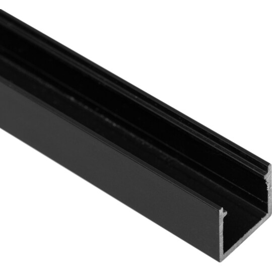 Loox5 ytmonterad aluminum LED strip profil, 13 mm (svart)