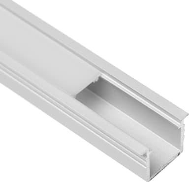 Loox5 infälld aluminum LED strip profil, 17 mm (silver)