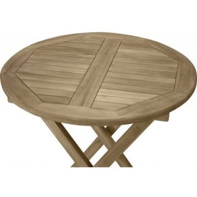 Utebord / cafébord kenya ø 70 cm - teak/natur