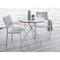 Utebord / cafébord parma 120x70 cm - grå / vit