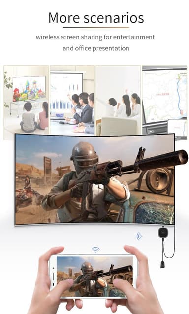 Trådlös HDMI skärmadapter TV dongel 4K