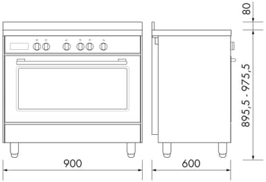 Witt Induktionsspis WIC906BL (90cm)