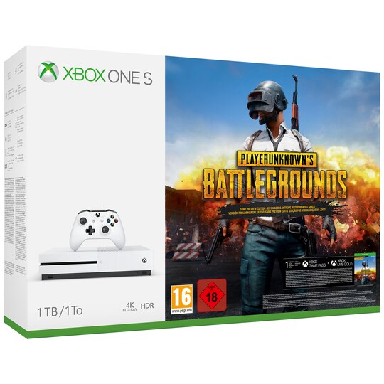 Xbox One S 1 TB + PlayerUnknown’s Battlegrounds (vit)