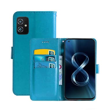Mobilplånbok 3-kort Asus Zenfone 8 (ZS590KS)  - Ljusblå