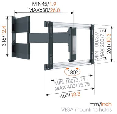 Vogels OLED TV vridbart väggfäste THIN546
