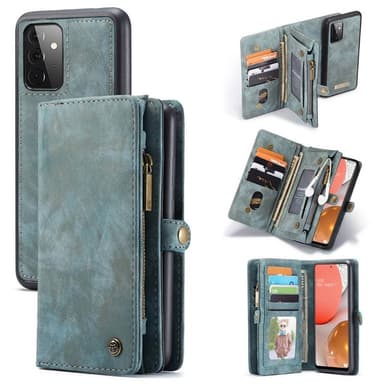 Multiplånbok CaseMe 11-kort Samsung Galaxy A72  - Blå