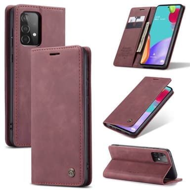 CaseMe Smart FlipCase Samsung Galaxy A72  - Vinröd