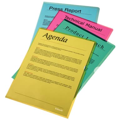 ESSELTE Plastmapp A4 115my Röd 100-pack