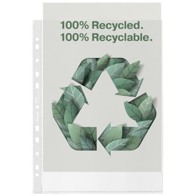 ESSELTE Plastficka 100% Recycled A4 Premium