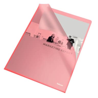 ESSELTE Plastmapp A4 115my Röd 100-pack