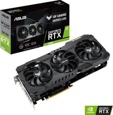 ASUS GeForce RTX 3060 12GB GDDR6 TUF OC GAMING V2 (LHR) grafikkort
