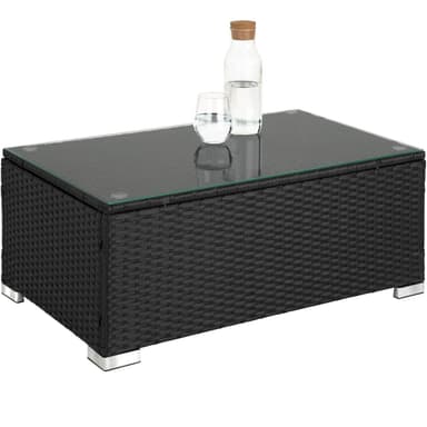 tectake Loungeset Florenz i konstrotting - svart