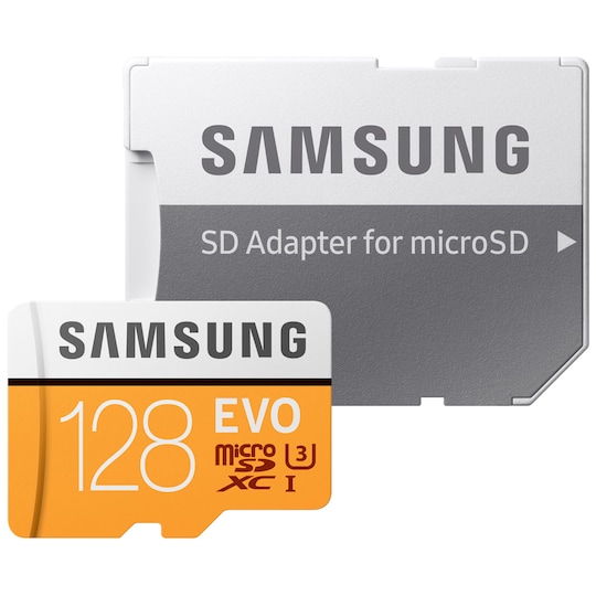 Samsung Evo Micro SDXC UHS-3 minneskort 128 GB