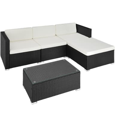 tectake Loungeset Florenz i konstrotting - svart