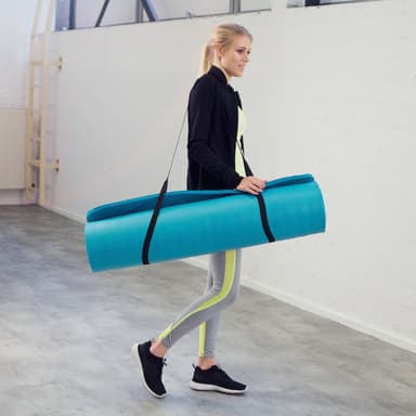 tectake Yogamatta - 190 x 100 x 1,5 cm, blå