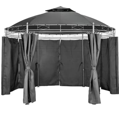 tectake Lyx-trädgårdspaviljong 350cm - antracit