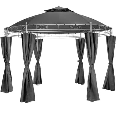tectake Lyx-trädgårdspaviljong 350cm - antracit