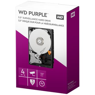 WD Purple Surveillance 3.5" intern HDD (4 TB)