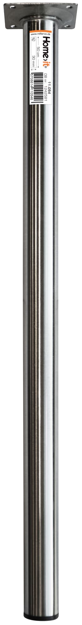 Bordbein 50 cm - dia. 30 mm - børstet stål