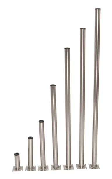 Bordbein 30 cm - dia. 30 mm - børstet stål