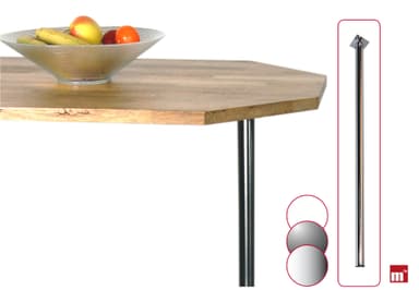 Bordbein 70 cm - dia. 30 mm - krom
