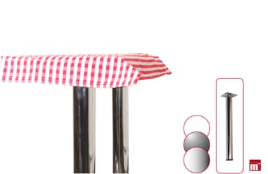 Bordbein Ø60 mm - 70 cm - krom