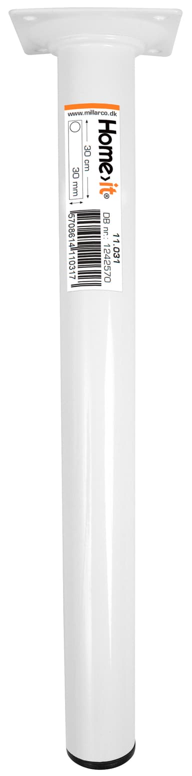 Bordbein 30 cm - dia. 30 mm - hvit