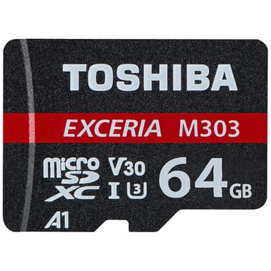 Toshiba Exceria M303 Micro SDXC minneskort 64 GB Toshiba Exceria M303 Micro SDXC minneskort 64 GB