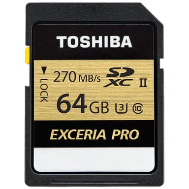Toshiba Exceria Pro N501 SDHC minneskort 64 GB Toshiba Exceria Pro N501 SDHC minneskort 64 GB