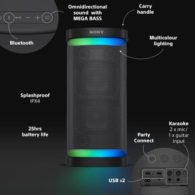 Sony portabel trådlös högtalare SRS-XP700 (svart)