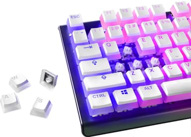 SteelSeries PrismCaps gamingknappar (vita)