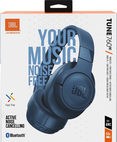 JBL Tune 760NC trådlösa around-ear hörlurar (blå)