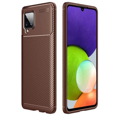 Carbon silikon skal Samsung Galaxy A22 4G  - Brun