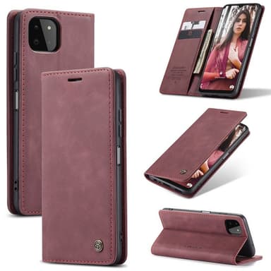 CaseMe Smart FlipCase Samsung Galaxy A22 5G  - Vinröd