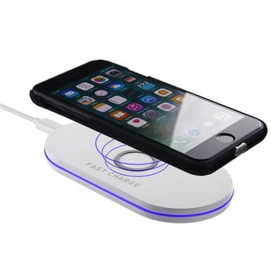 Q100 trådlös laddare iPhone X 10W Vit