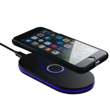 Q100 trådlös laddare iPhone X 10W Svart